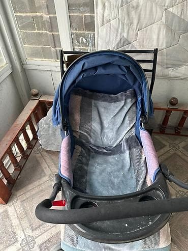 Коляска, Другой бренд, цвет - Голубой, Б/у, Самовывоз