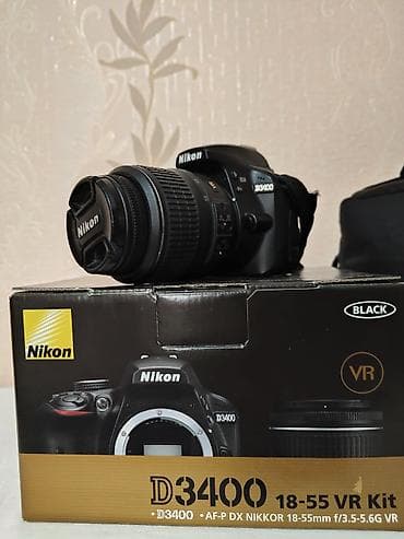 godox ad: Зеркальная фотокамера Nikon D3400 18–55 VR Kit (BLACK) Один владелец — 2