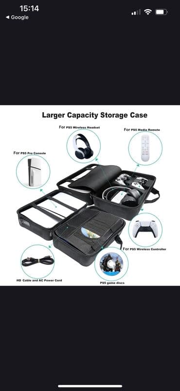 плесось: Портфель сумка-кейс для переноски консоли Sony PlayStation 5 PS5 — 4