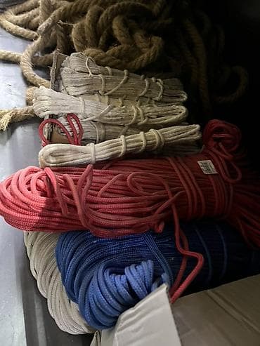 нитка шпагат: Верёвки и шнуры разного типа и цвета - Ассортимент: мотки верёвок и — 1