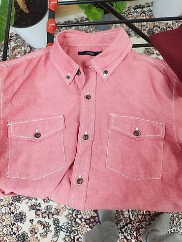 мужской одежды: Набор мужских рубашек, разные модели и цвета: - Серо-черная рубашка с — 3