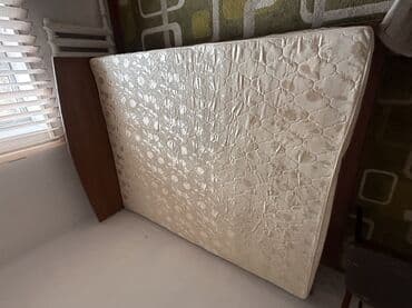 купить панцирную кровать бу: Двуспальная кровать, Б/у, С матрасом, длина - 250 см — 5