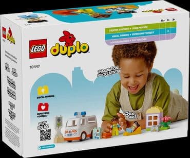 развивающие игрушки для детей 2 лет: LEGO DUPLO 10447«Скорая помощь и врач» рекомендованный возраст — 7