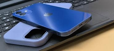 apple iphone 8: IPhone 12, Б/у, 64 ГБ, Синий, Чехол, 81 % — 9