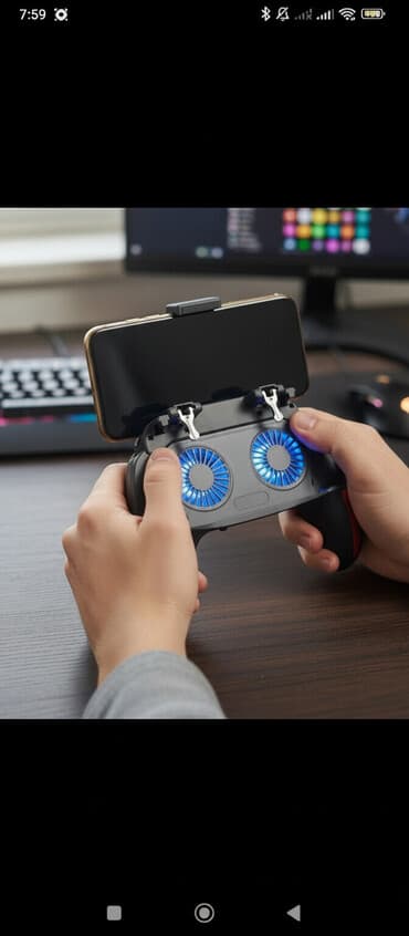 спортивные наушники бишкек: Игровой держатель-контроллер для смартфона с активным охлаждением — 1