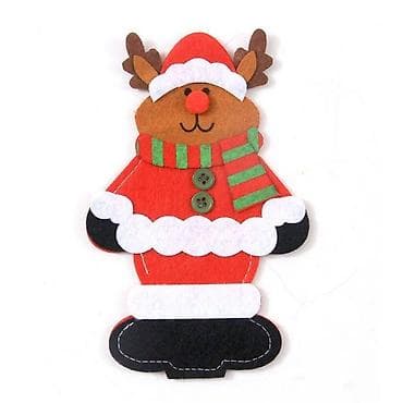 Карман для столовых приборов из фетра для оформления новогоднего
