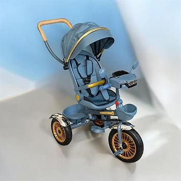 детский ослик: Детский трехколесный велосипед-трансформер с родительской ручкой и — 4