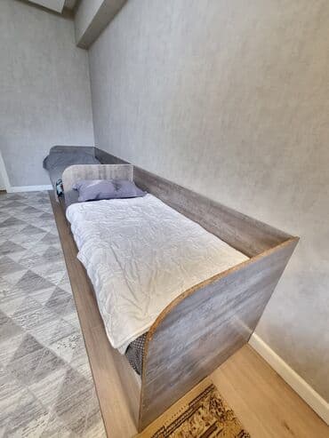 двухъярусная кровать диван: Детская односпальная кровать, Б/у, Для мальчика, С матрасом, ДСП, Самовывоз — 4