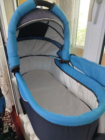 коляска seebaby: Коляска, Другой бренд, цвет - Голубой, Б/у — 1