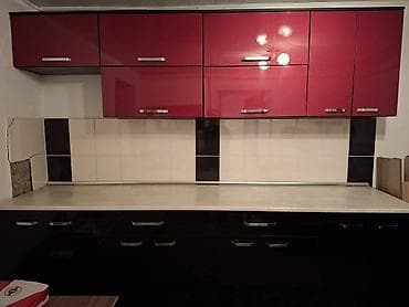 Кухонные гарнитуры: Кухонный гарнитур, Б/у, цвет - Черный, ДСП, Самовывоз — 1