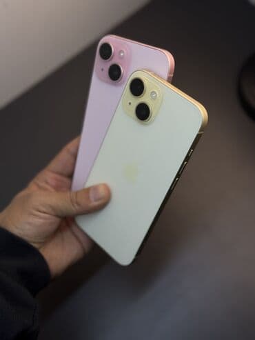 IPhone 15, Б/у, 256 ГБ, Желтый, Защитное стекло, Чехол, Кабель, 100 %