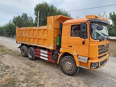 Ремонт и строительство: Самосвал SHACMAN (оранжевый), 6x4 - Стальная кузовная платформа — 3