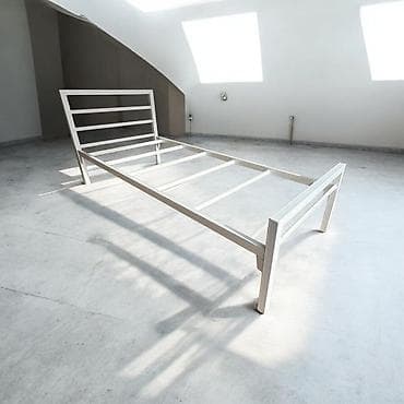 Офисная мебель: Спальный гарнитур, Двуспальная кровать, Металл, цвет - Черный — 4