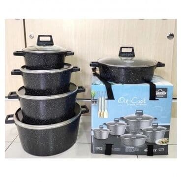 набор чайник и пиалы: Казан-кастрюля набор 5 в 1! По складским ценам ! Производитель — 4