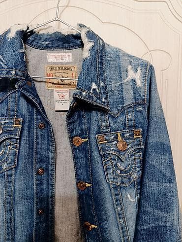 винтажные: Винтажная джинсовая куртка, USA на S будет посвободнее и на M - — 4