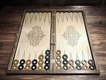 кости для нарды: Нарды КГ2104 деревянные с резным орнаментом - Материал: дерево — 4