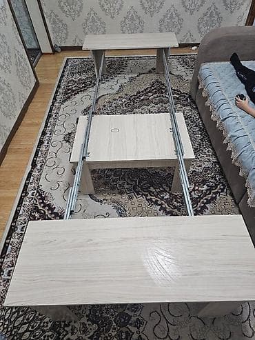 Кухонные столы: Стол трансформер Для кухни, Раскладной стол, Длина, см: 3,5 см, цвет - Бежевый — 5