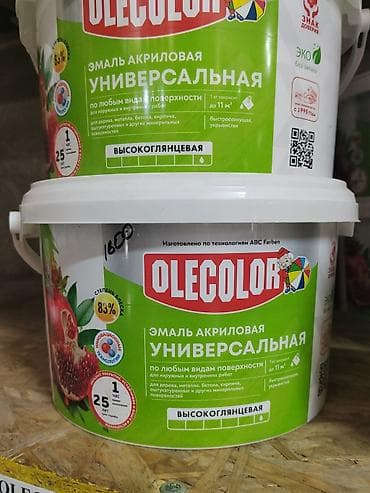 Эмаль акриловая универсальная OLECOLOR, высокоглянцевая. - at lalafo.kg Эмаль акриловая универсальная OLECOLOR, высокоглянцевая. -
