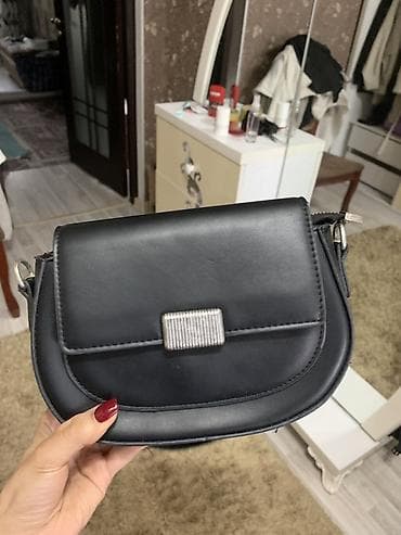 Аксессуарлар: Сумка через плечо, чёрная, компактная — 2