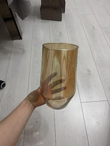 Декор жана интерьер: Стеклянная ваза цилиндрической формы - Материал: стекло - Цвет — 4