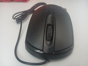 Проводная оптическая компьютерная мышь, черная. - Подключение: USB-A at lalafo.kg Проводная оптическая компьютерная мышь, черная. - Подключение: USB-A