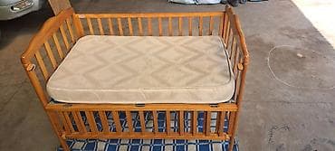 Детская односпальная кровать, Для мальчика, С матрасом, Дерево