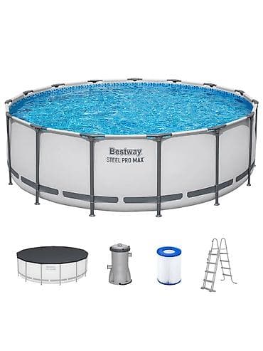 Спорт и отдых: Каркасный бассейн Bestway Steel Pro Max Артикул: 5?ъем: 16 015 л - — 7
