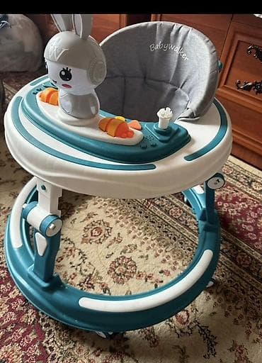 Детские ходунки Babywalker - Круглая устойчивая база с защитным at lalafo.kg Детские ходунки Babywalker - Круглая устойчивая база с защитным
