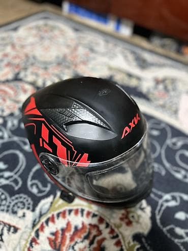 Мотошлем AXK +черный стекло (полный лицевой) - Тип: интеграл с