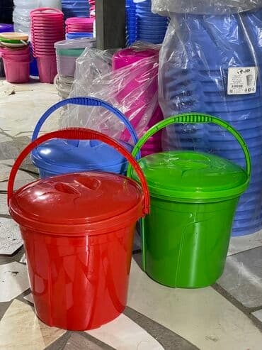 мусырный бак: Цветное ведро с крышкой 18л 7л - 120 сом 15л - 240 сом 18л - 285 сом — 1