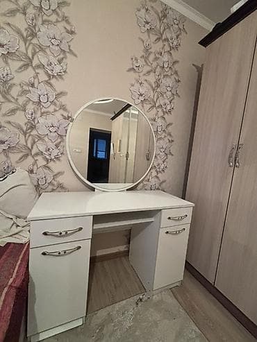 столешницы: Туалетный столик, С зеркалом, цвет - Белый, ЛДСП — 8