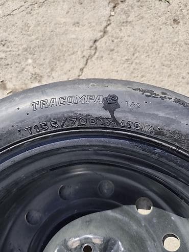 Шиналар жана дисктер: Дөңгөлөктөр монтажда 155 / 70 / R 17, All-season, Колдонулган, Камдык, Жеңил унаалар, Темир — 3
