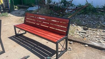 скамейка фото: Скамейка Металл, Со спинкой, Без крыши — 2