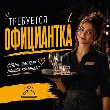 Требуется Официант Без опыта, Оплата: Ежедневно