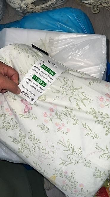 Текстиль: Постельное бельё (Корея) в цветочных и геометрических принтах. Состав — 4