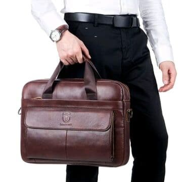 кожаная спортивная сумка: Портфель, Новый, Материал: Натуральная кожа, Мужские — 10