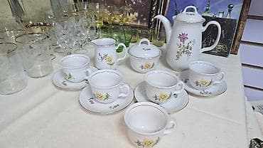 🔥Сервиз кофейный 1970х ГДР"Kahla" фарфор в золоте, без сколов и