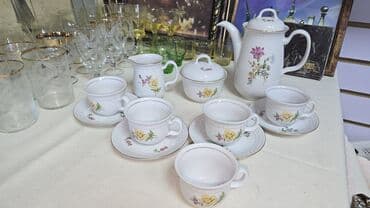 green gard: Сервиз кофейный 1970х ГДР"Kahla" фарфор в золоте, без сколов и трещин — 1