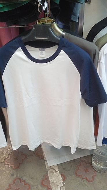 Футболки: Футболки реглан с контрастными рукавами ( оптом от 5 штук цена:450 — 2