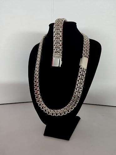 Комплект "Император"💎 Серебро 925 проба Цепь 148 грамм Длина 58 см