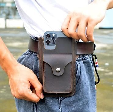 helio strap: Кожаный чехол для телефона iPhon на ремень - Материал: натуральная — 3