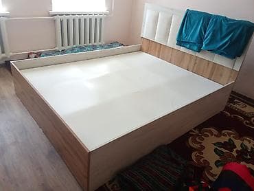 уй эмерек: Эки кишилик керебет, Жумшак башы менен, узуну - 200 см — 2