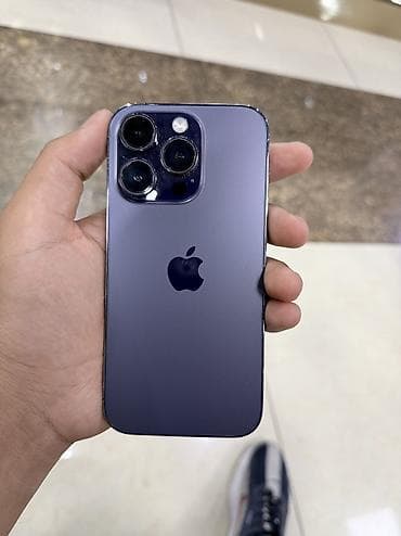 iphone 17: IPhone 14 Pro, Б/у, 256 ГБ, Deep Purple, Защитное стекло, Чехол, 79 % — 2