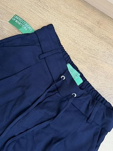 модные одежды: Брюки United Colors of Benetton новый - Цвет: темно‑синий (navy) - — 2