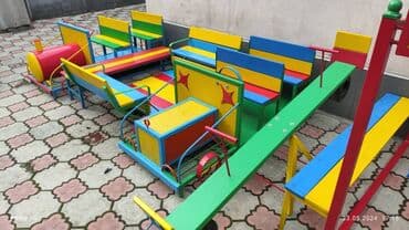 песочница детская: Игравой комплекс для детей Скамейки турники балансиры — 3