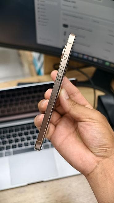 IPhone 16 Pro Max, Б/у, 256 ГБ, Desert Titanium, Защитное стекло, 91 % — 3