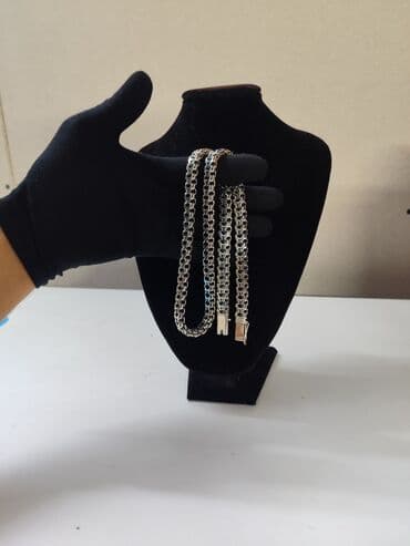 продаю золотую цепочку: Цепь "Рамзес" Серебро 925 проба Вес 90 грамм Длина 60 см Ширина 9.2 мм — 5