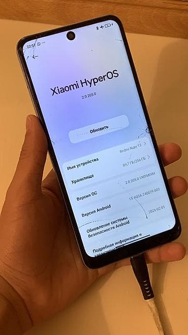 redmi 14s: Redmi, Redmi Note 12, Б/у, 256 ГБ, цвет - Голубой, В рассрочку — 3