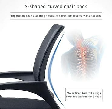 Үй жана бакча: Офис креслолор, Жаңы, Дөңгөлөктүү, түсү - Кара, Өзү алып кетүү, Акылуу жеткирүү — 2