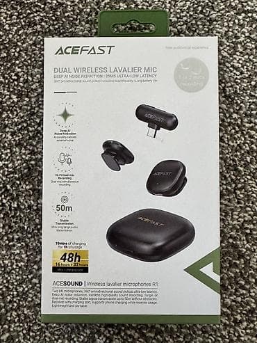 technics rs: ACEFAST ACESOUND R1 — двойной беспроводной петличный микрофон — 1